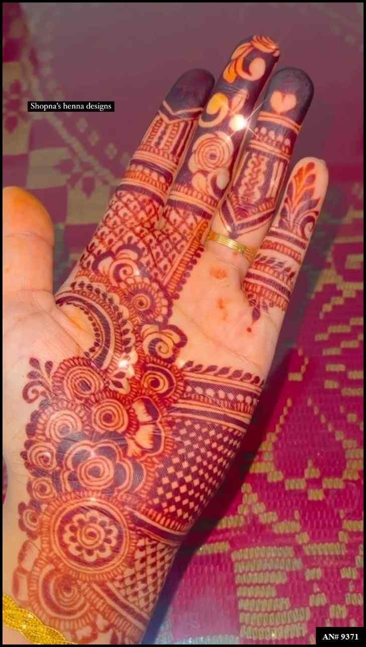 Front Hand Mehndi Design AN 9371