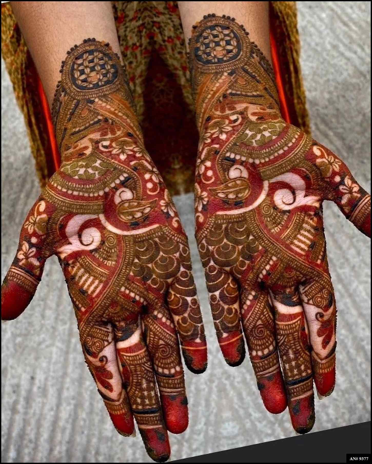 Front Hand Mehndi Design AN 9377