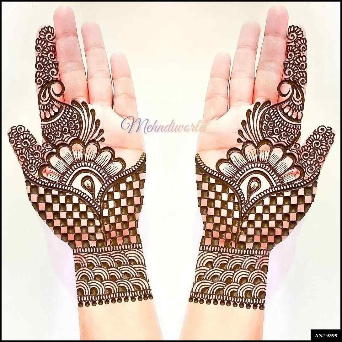 Front Hand Mehndi Design AN 9399