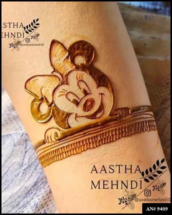 Front Hand Mehndi Design AN 9409