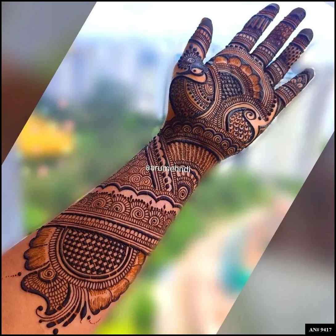 Front Hand Mehndi Design AN 9417