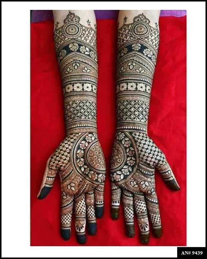 Front Hand Mehndi Design AN 9439