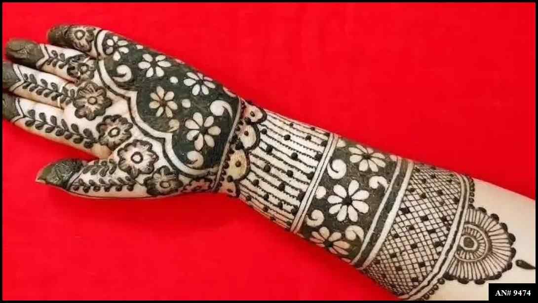 Front Hand Mehndi Design AN 9474