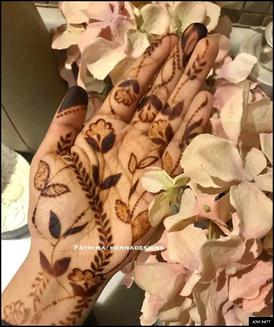 Front Hand Mehndi Design AN 9477