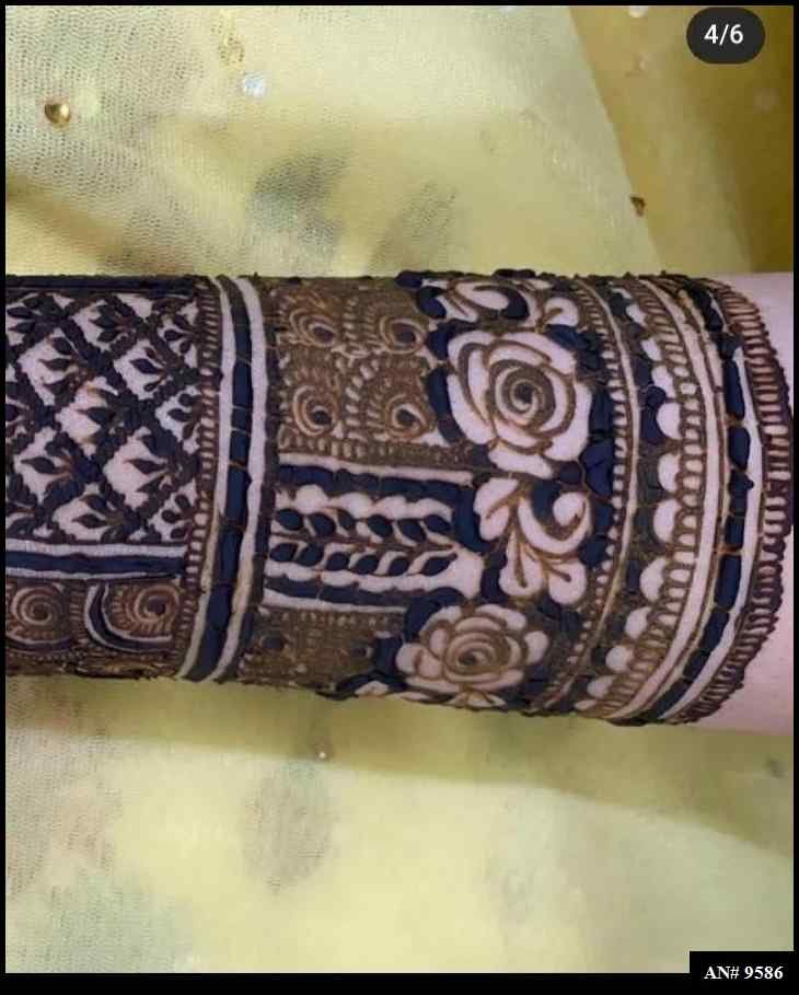 Front Hand Mehndi Design AN 9586