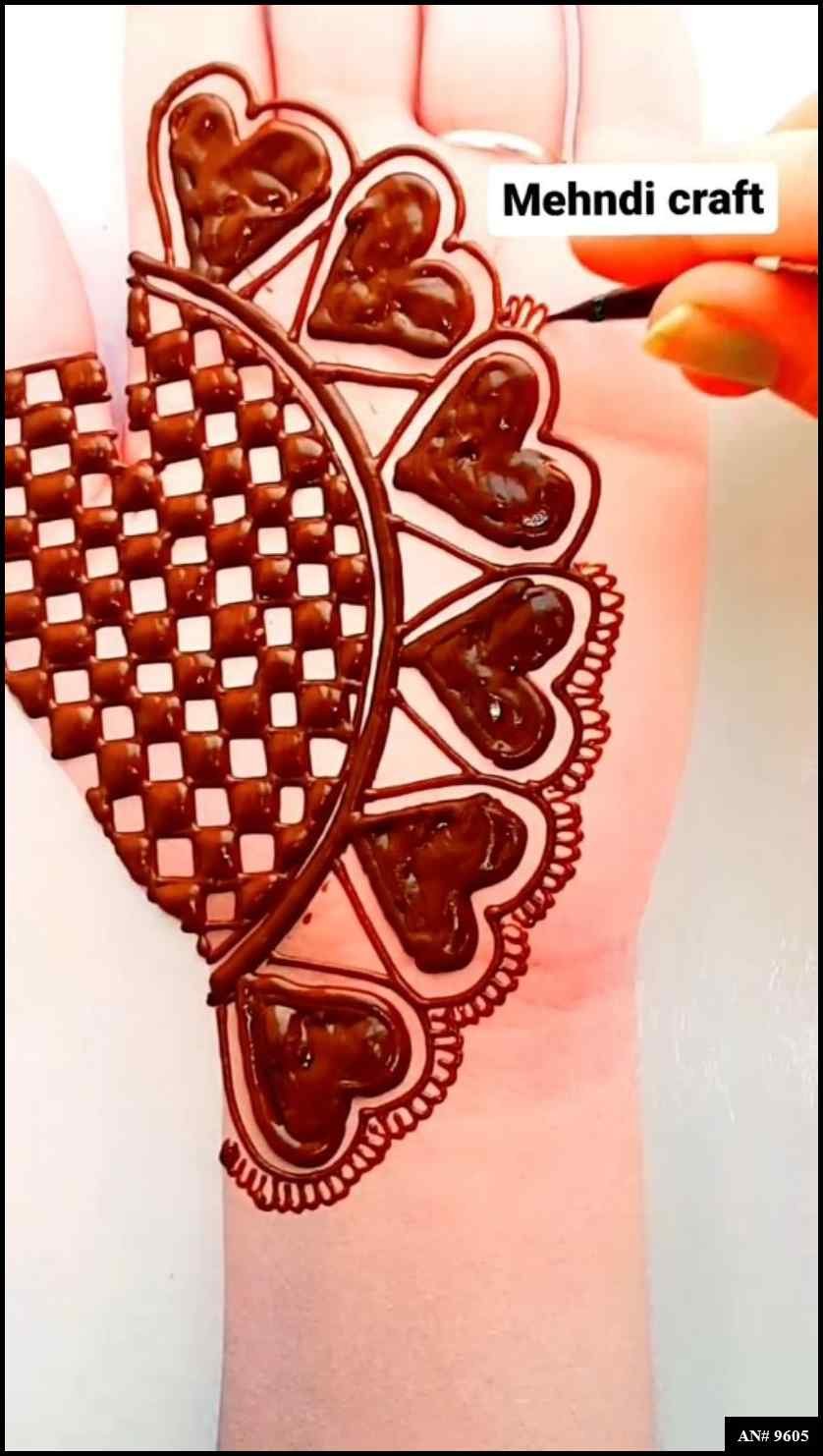 Front Hand Mehndi Design AN 9605