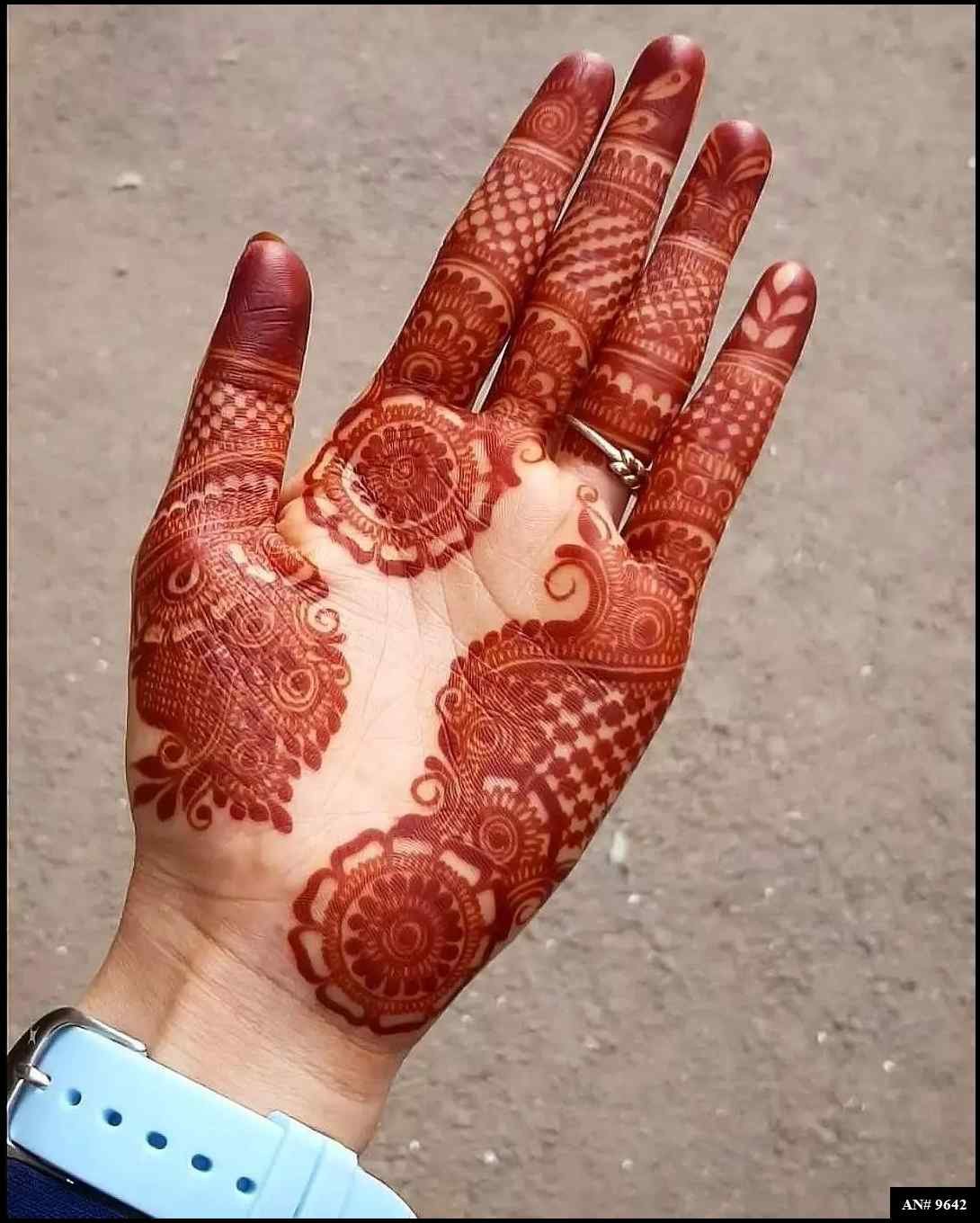 Front Hand Mehndi Design AN 9642