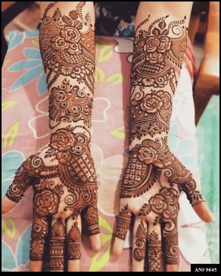 Front Hand Mehndi Design AN 9645