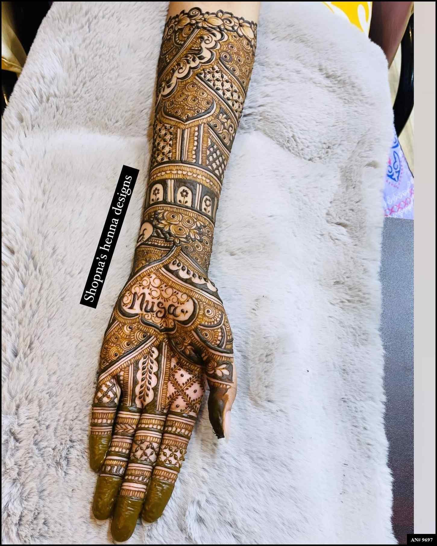 Front Hand Mehndi Design AN 9697