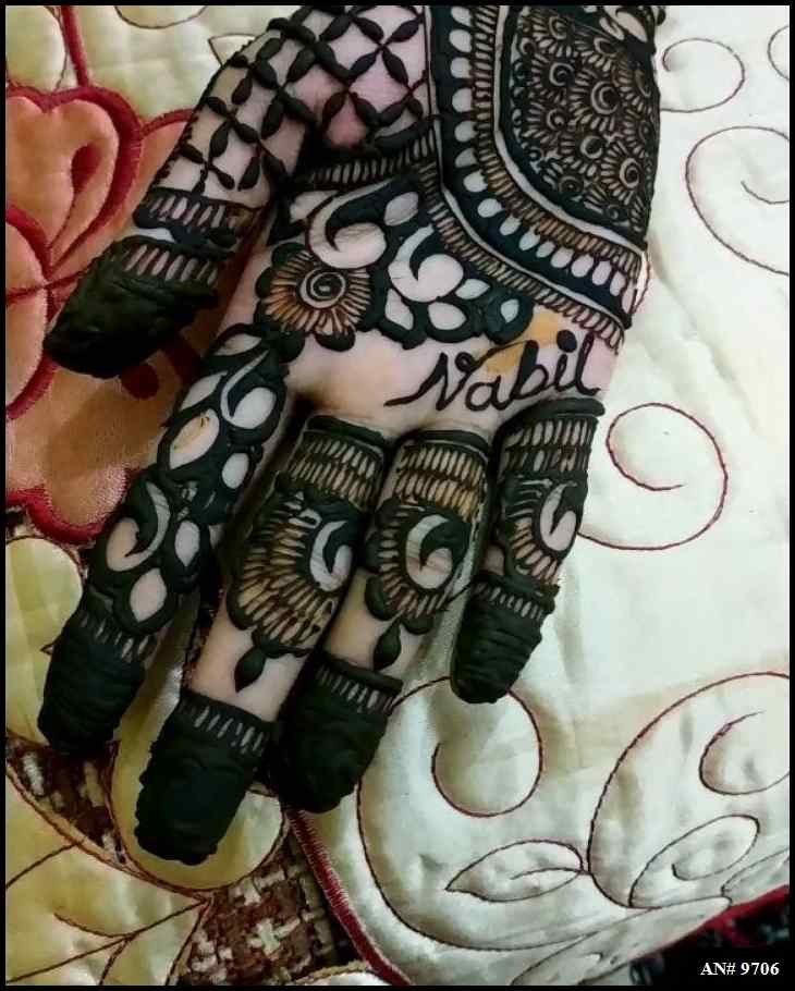 Front Hand Mehndi Design AN 9706