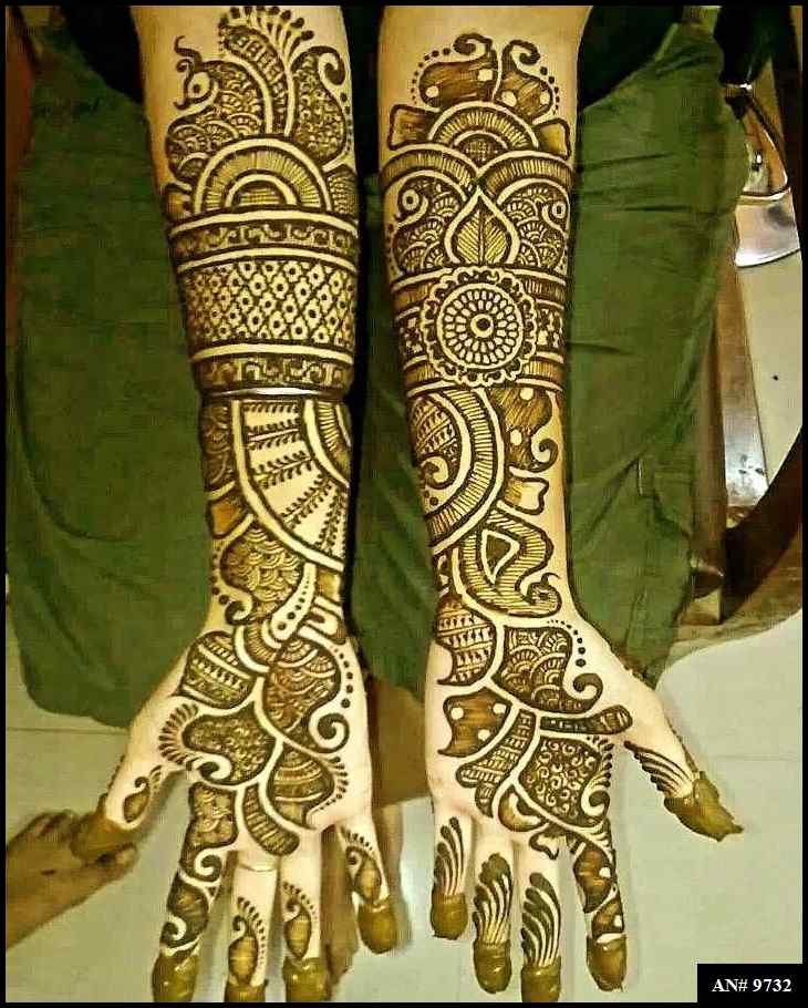 Front Hand Mehndi Design AN 9732