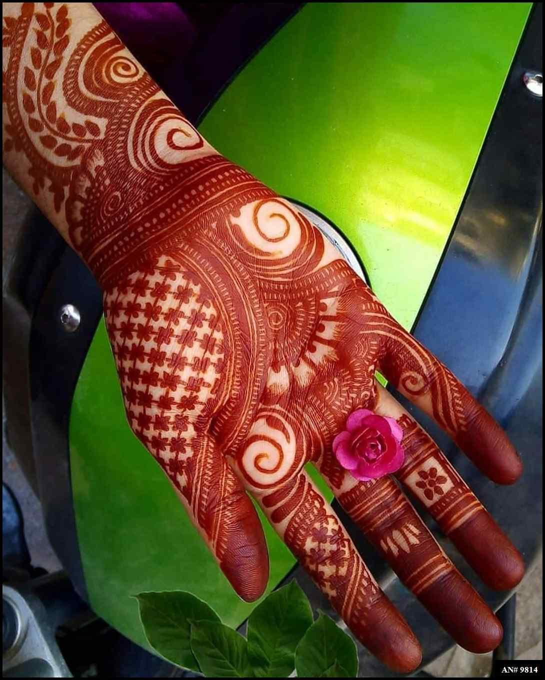 Front Hand Mehndi Design AN 9814