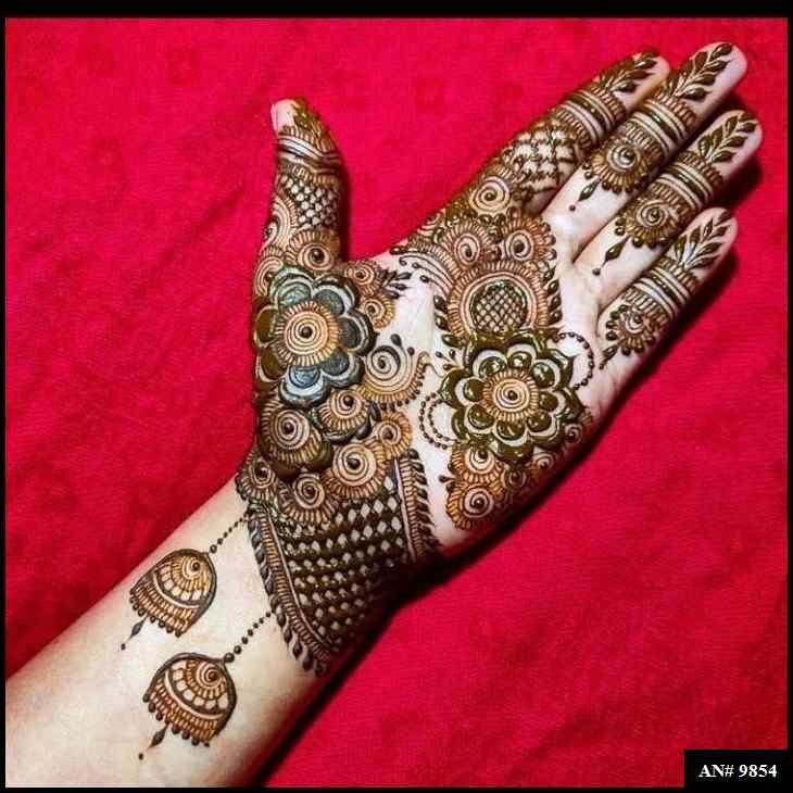 Front Hand Mehndi Design AN 9854