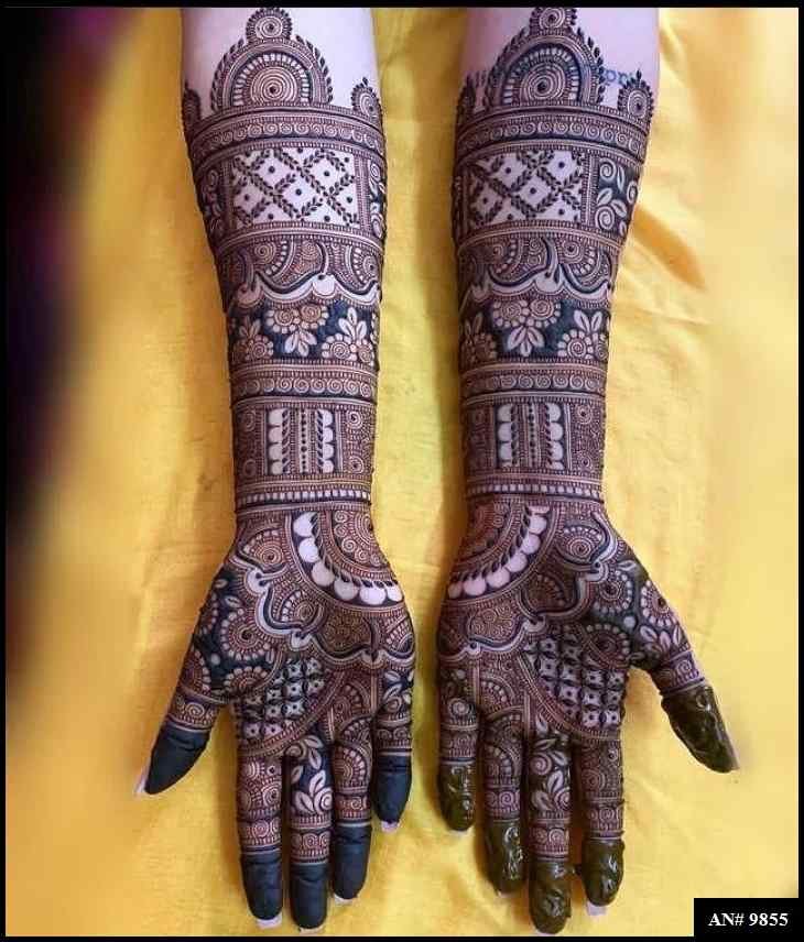 Front Hand Mehndi Design AN 9855