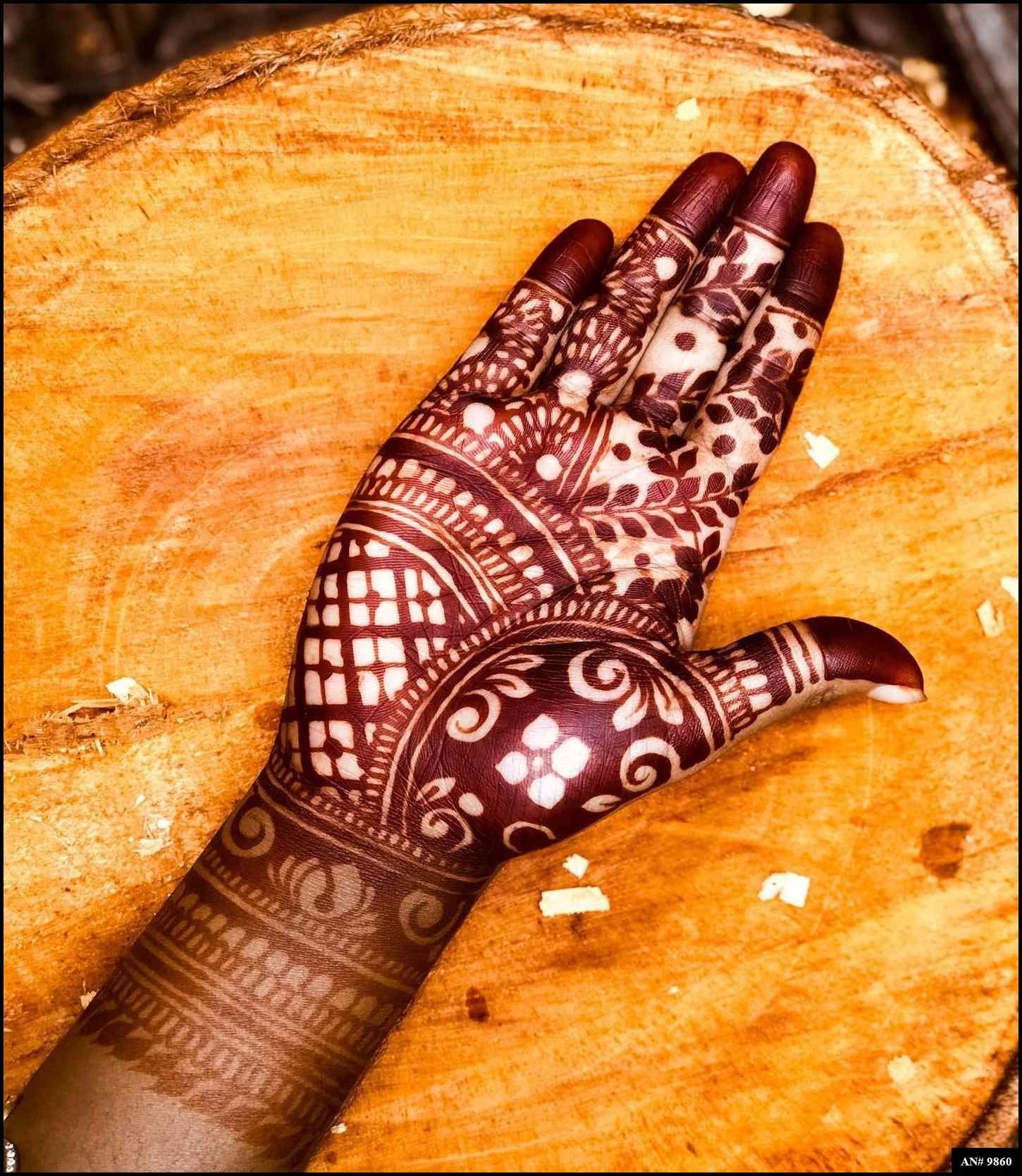 Front Hand Mehndi Design AN 9860