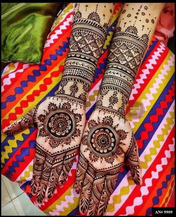 Front Hand Mehndi Design AN 9909