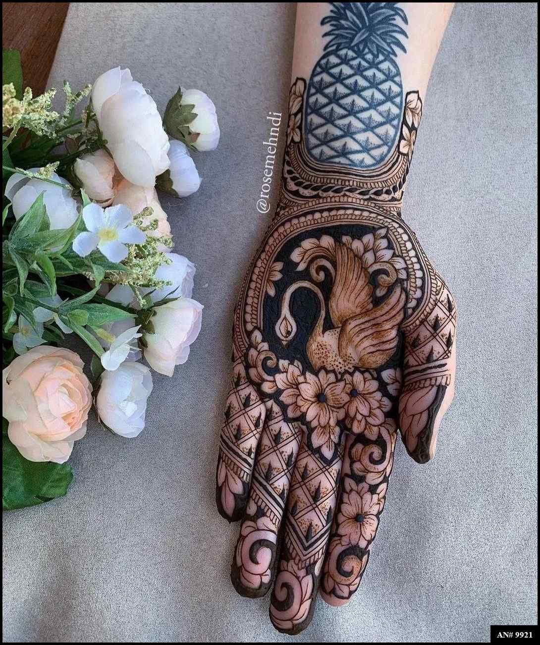 Front Hand Mehndi Design AN 9921