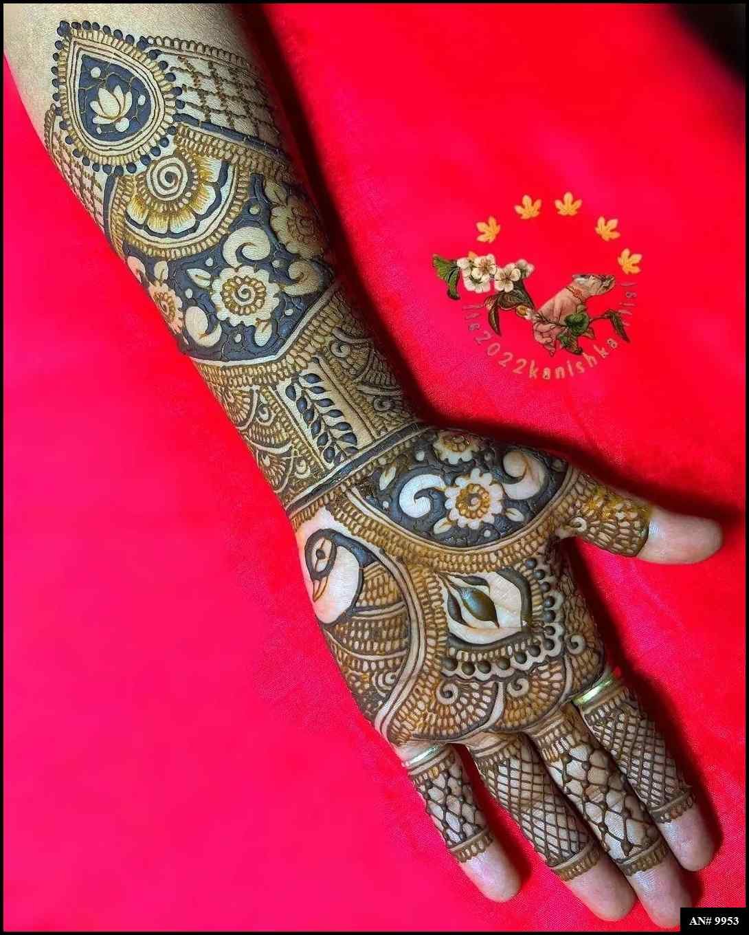 Front Hand Mehndi Design AN 9953