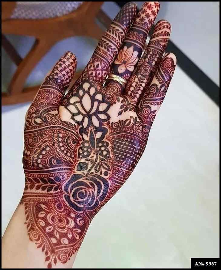 Front Hand Mehndi Design AN 9967