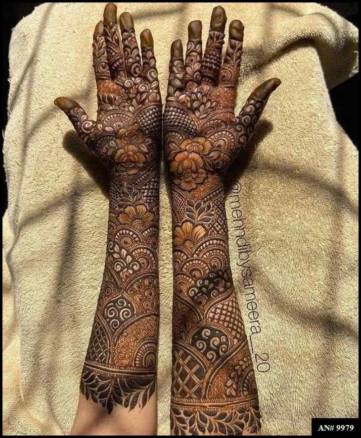 Front Hand Mehndi Design AN 9979