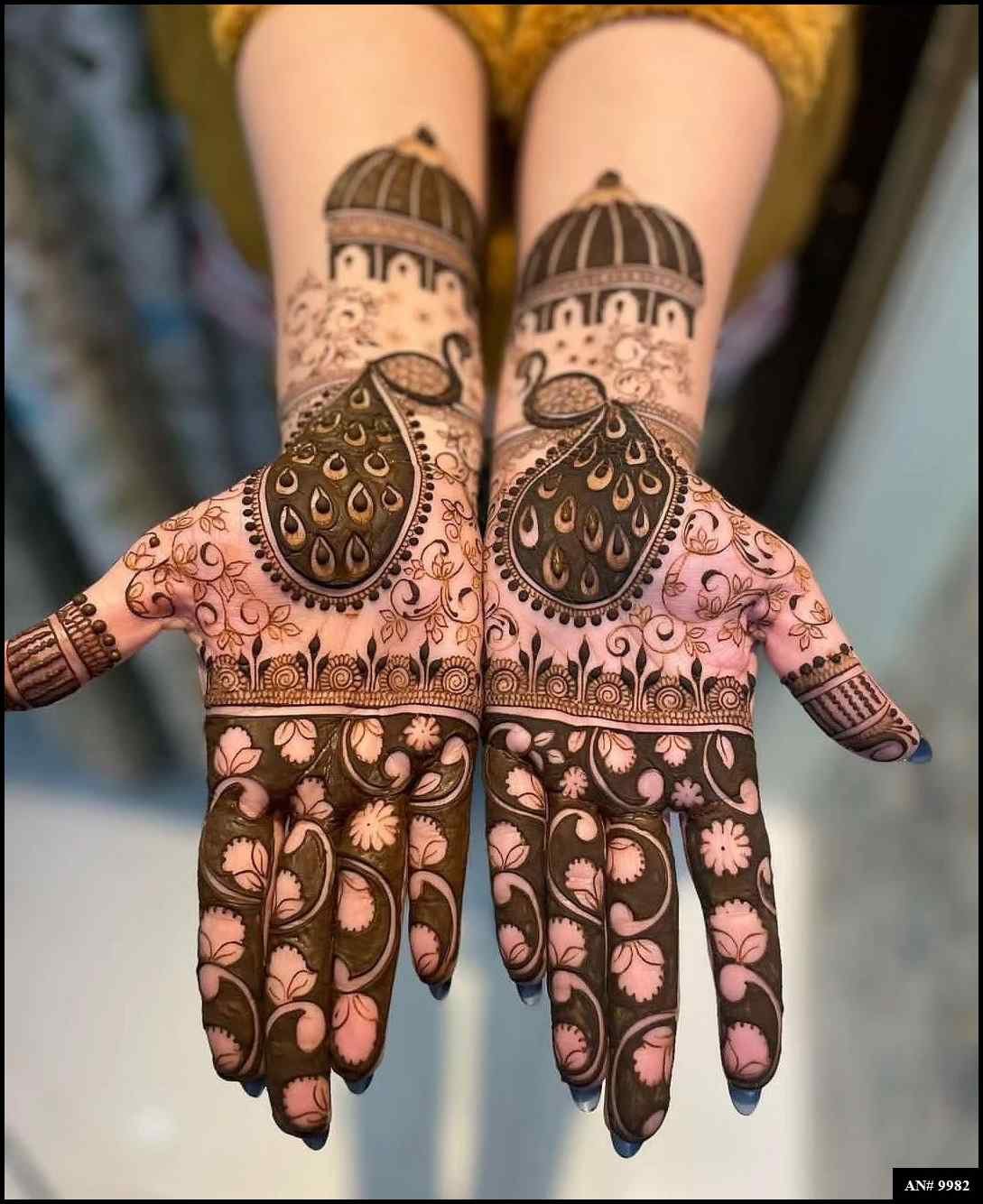 Front Hand Mehndi Design AN 9982