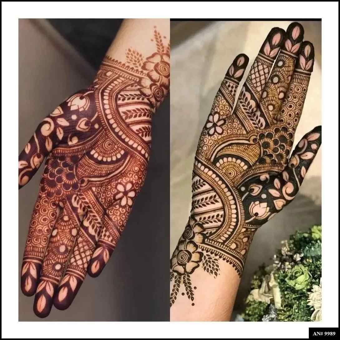 Front Hand Mehndi Design AN 9989