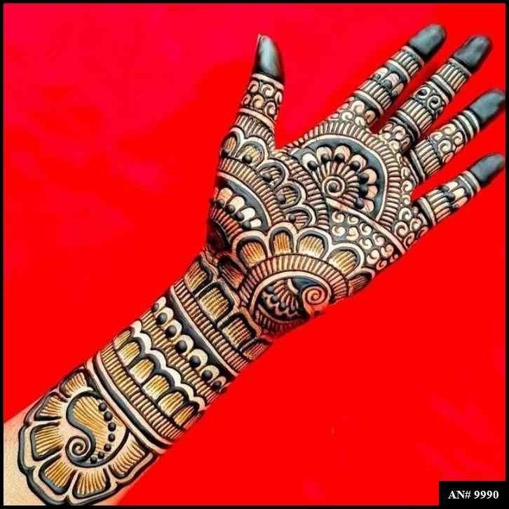 Front Hand Mehndi Design AN 9990