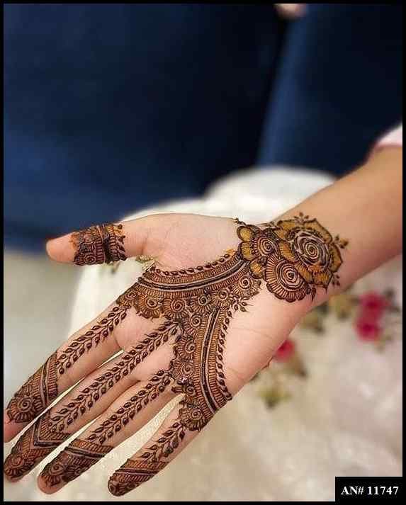 Front Hand Simple Mehndi Design AN 11747