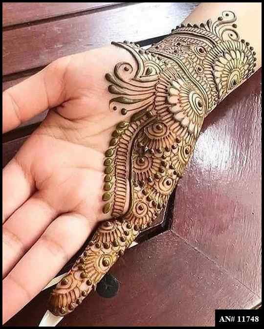 Front Hand Simple Mehndi Design AN 11748