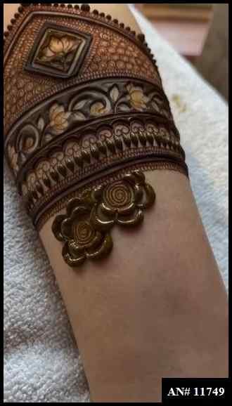 Front Hand Simple Mehndi Design AN 11749