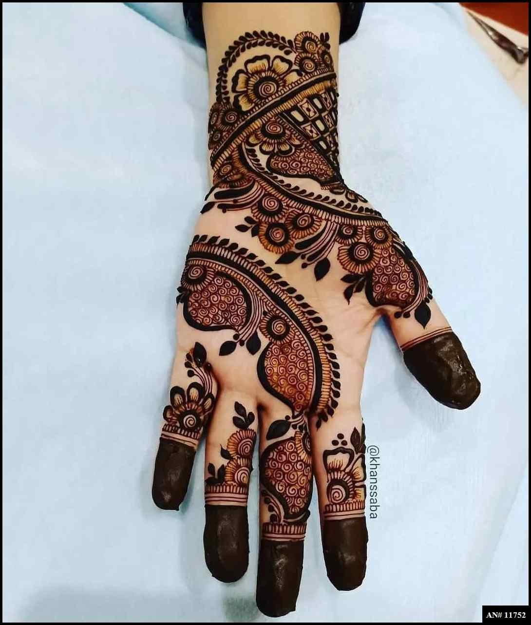 Front Hand Simple Mehndi Design [AN 11752]