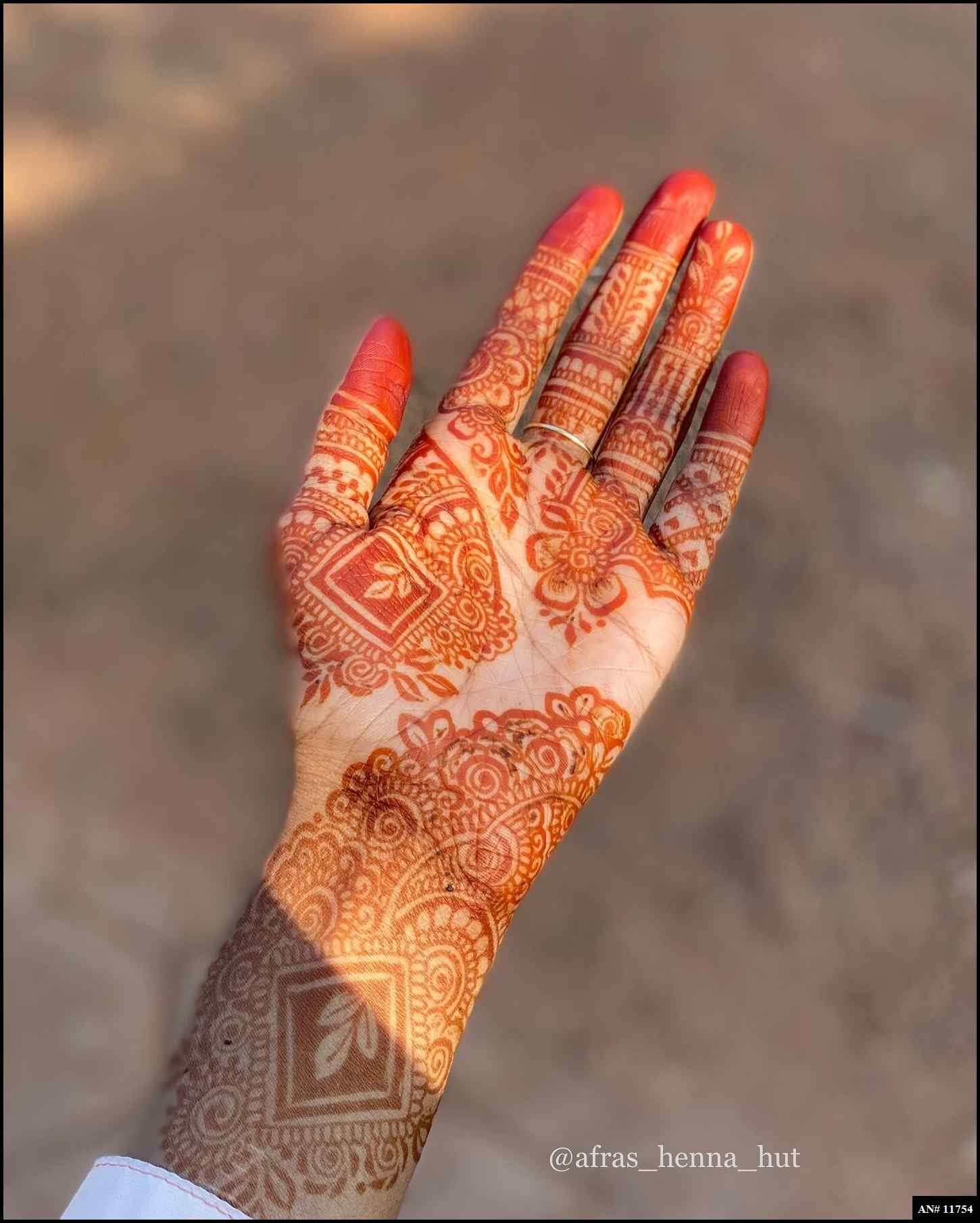 Front Hand Simple Mehndi Design AN 11754