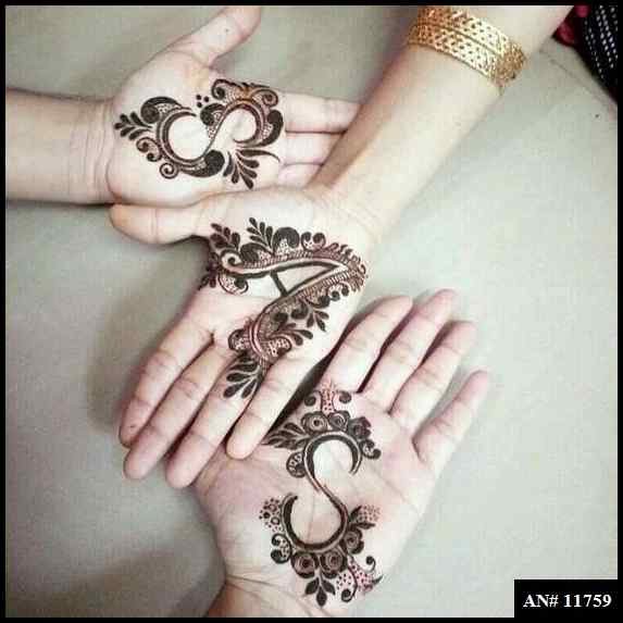 Front Hand Simple Mehndi Design AN 11759