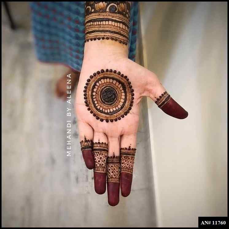 Front Hand Simple Mehndi Design AN 11760