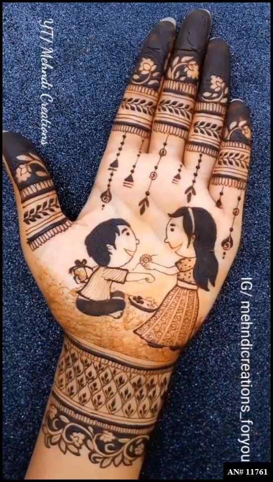 Front Hand Simple Mehndi Design AN 11761