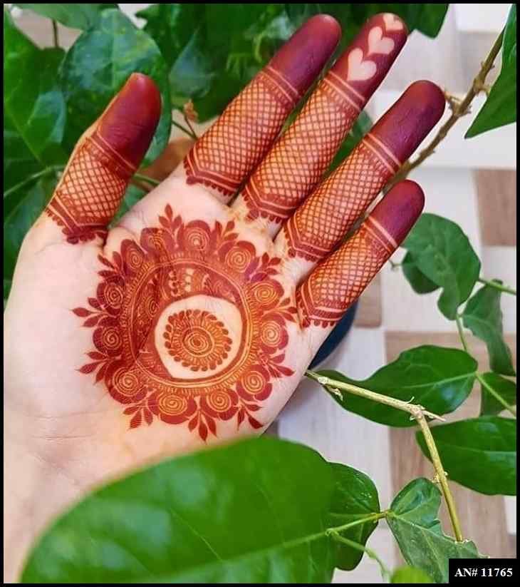 Front Hand Simple Mehndi Design AN 11765