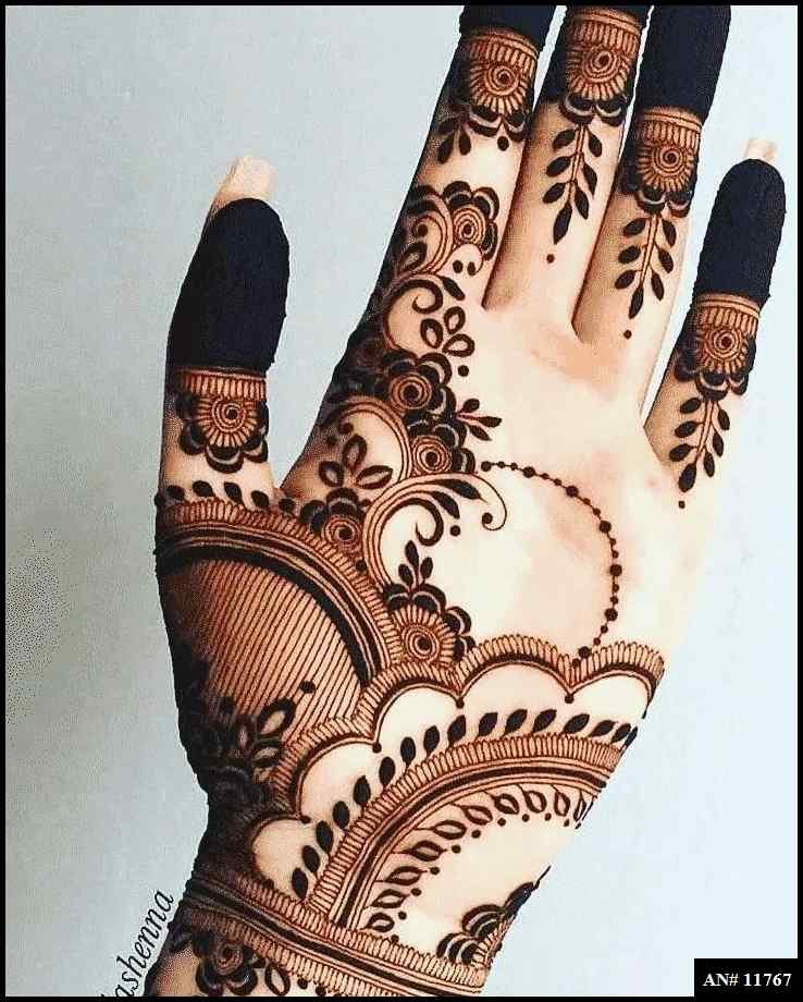 Front Hand Simple Mehndi Design AN 11767