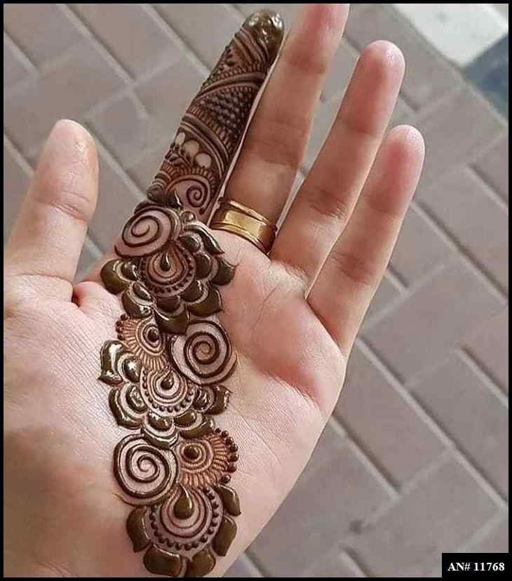 Front Hand Simple Mehndi Design AN 11768