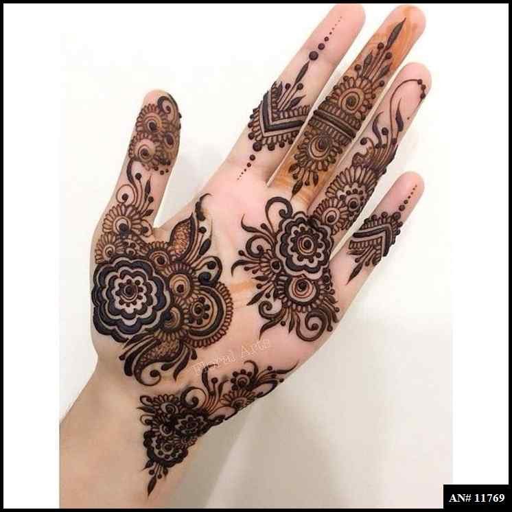 Front Hand Simple Mehndi Design AN 11769
