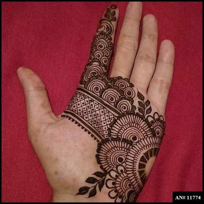 Front Hand Simple Mehndi Design AN 11774