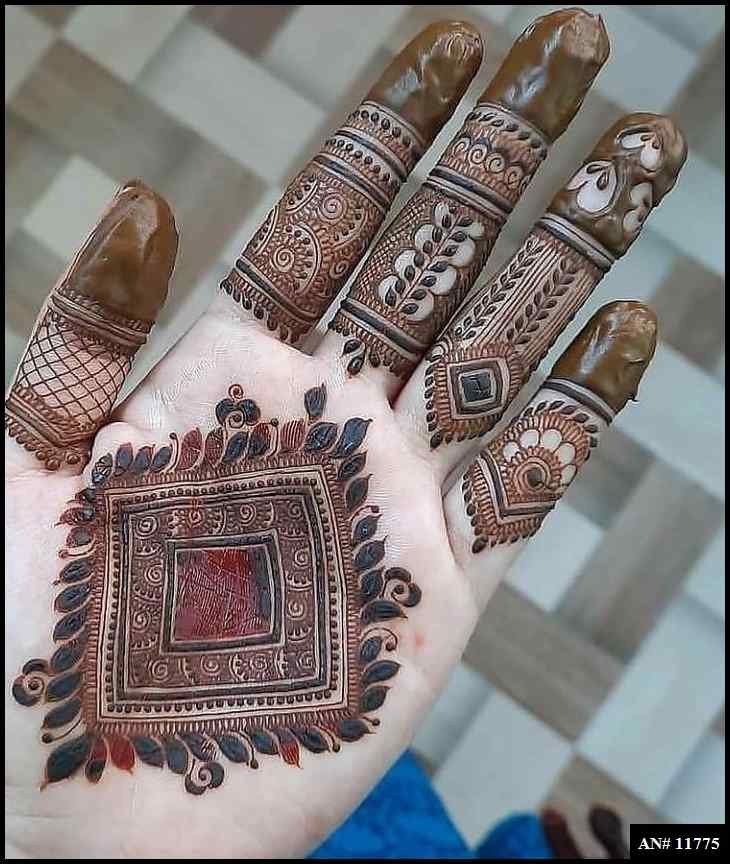 Front Hand Simple Mehndi Design AN 11775