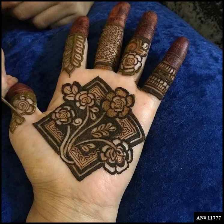 Front Hand Simple Mehndi Design AN 11777