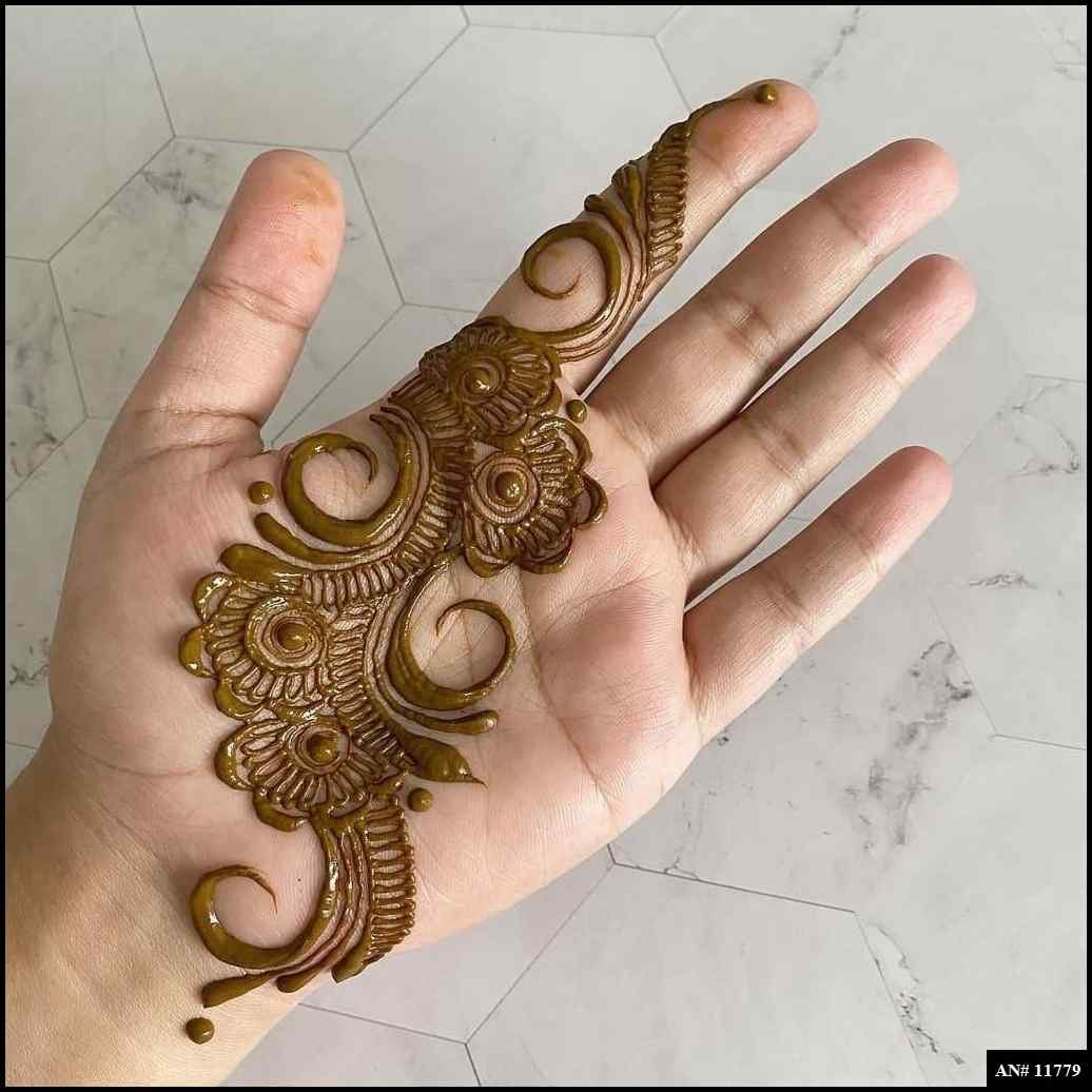 Front Hand Simple Mehndi Design AN 11779