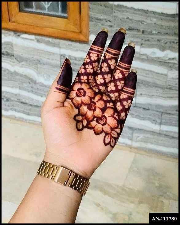 Front Hand Simple Mehndi Design AN 11780