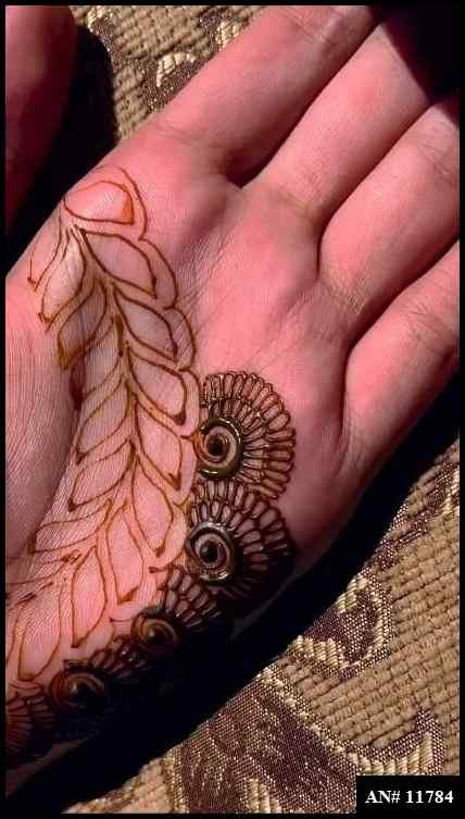 Front Hand Simple Mehndi Design AN 11784
