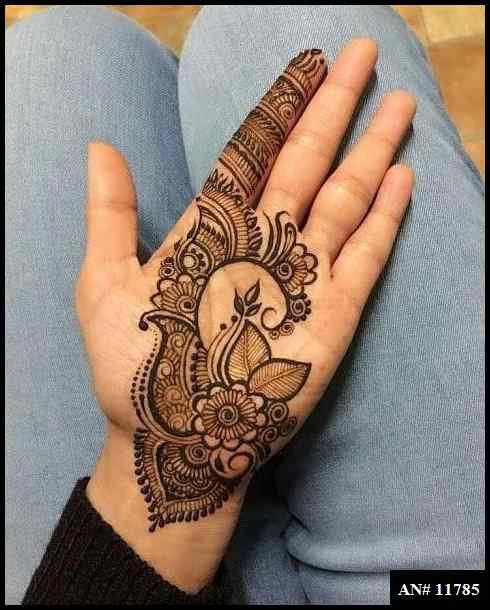 Front Hand Simple Mehndi Design AN 11785