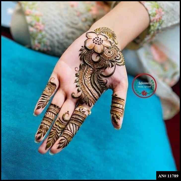 Front Hand Simple Mehndi Design AN 11789