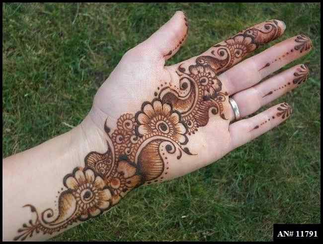 Front Hand Simple Mehndi Design AN 11791