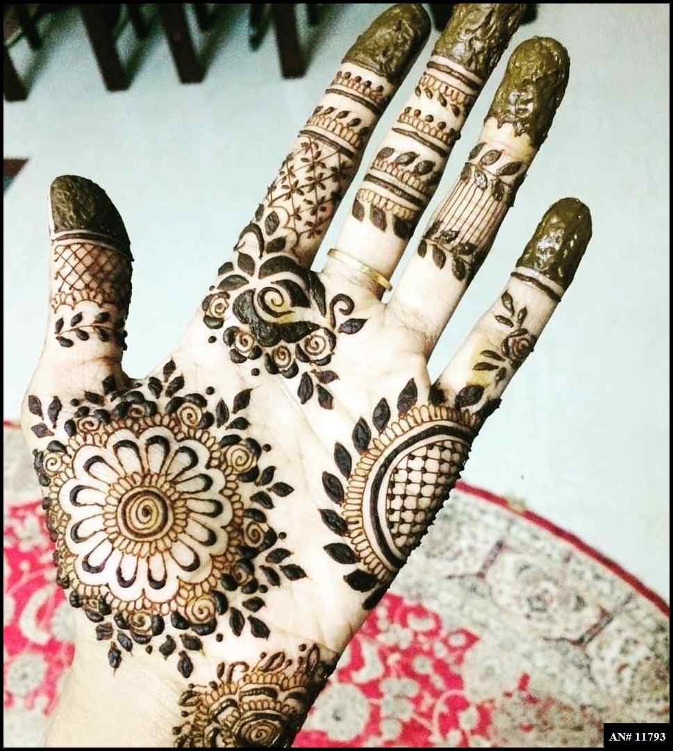 Front Hand Simple Mehndi Design AN 11793