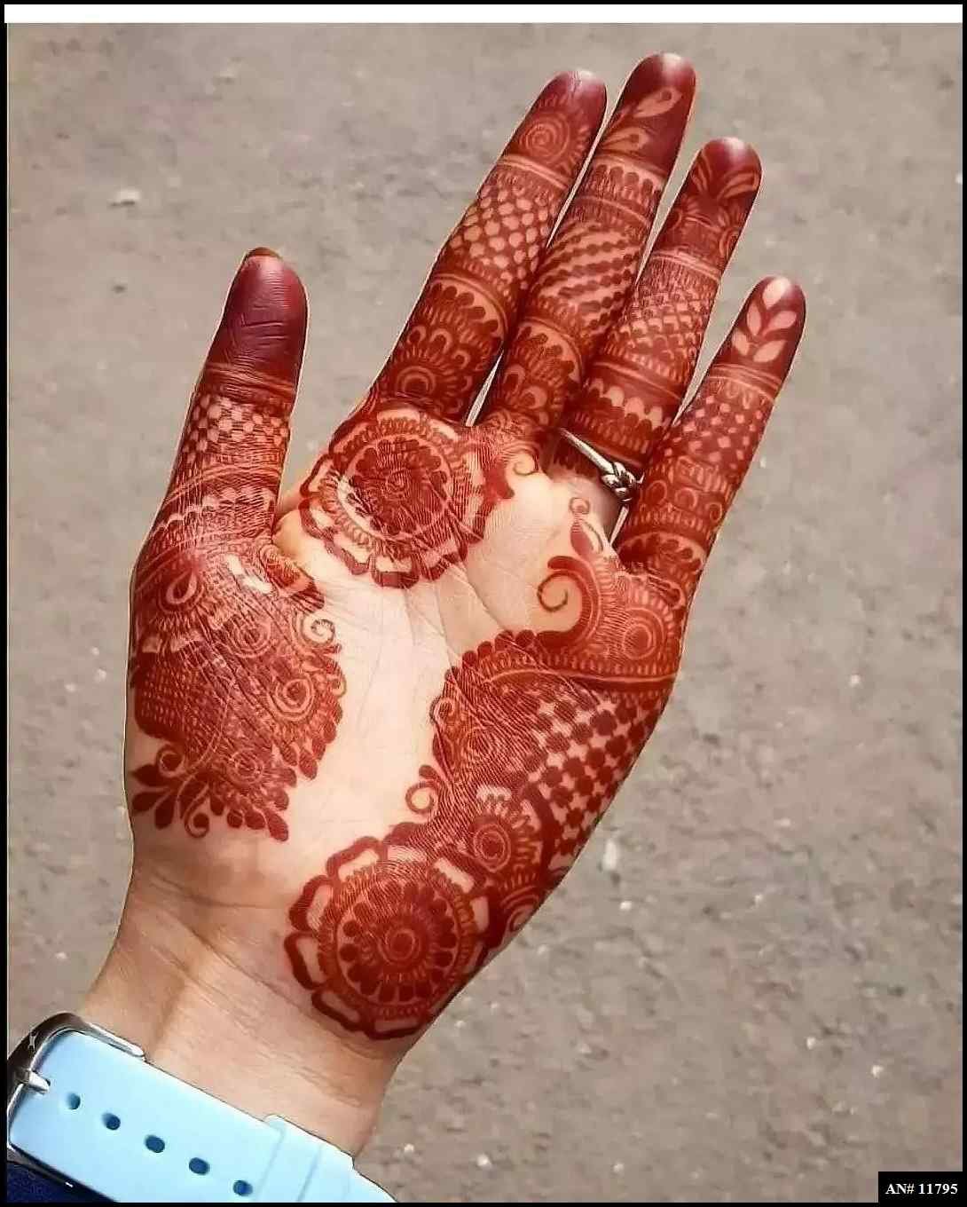 Front Hand Simple Mehndi Design [AN 11795]